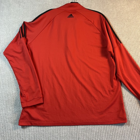 Adidas Golf Pullover Men's‎ L Red Layering Shirt 1/4 Zip Performance Stretch - Picture 4 of 8